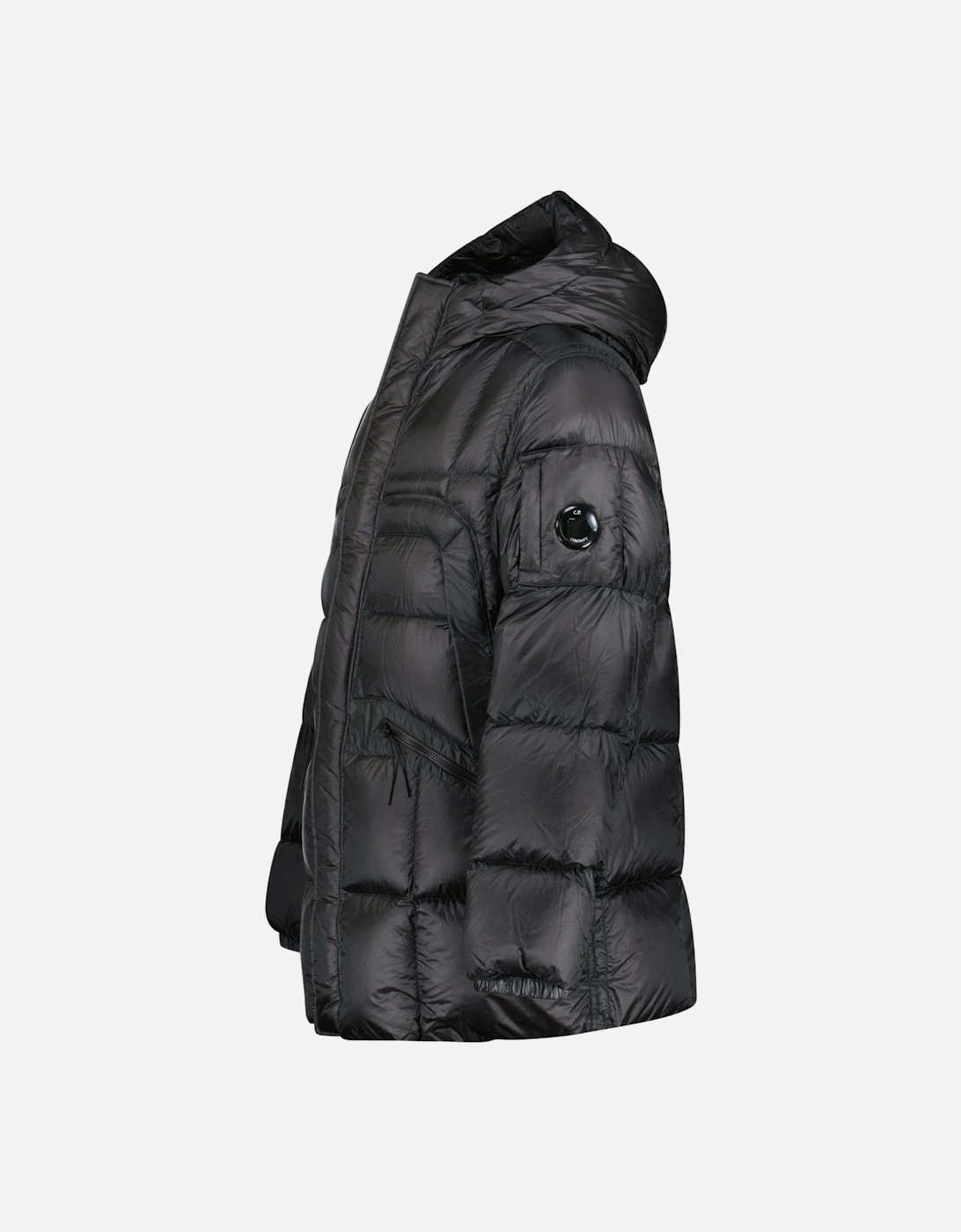 Long D.D. Shell Lens Down Jacket Black