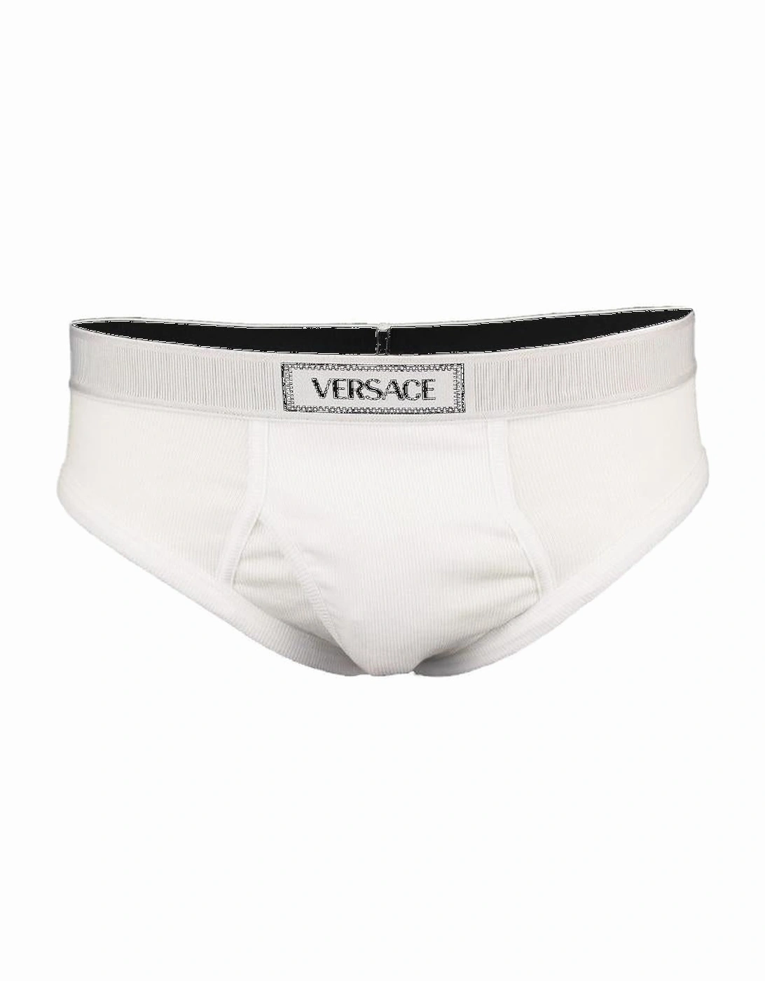 90s Vintage Logo Ribbed Briefs, White, 2 of 1