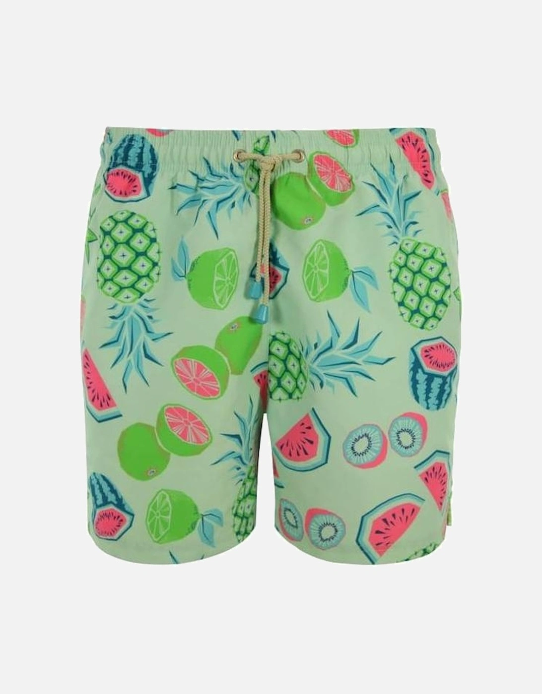 Tuckernuck Mid-Length Fun Fruits Swim Shorts, Blue/Multi, 3 of 2