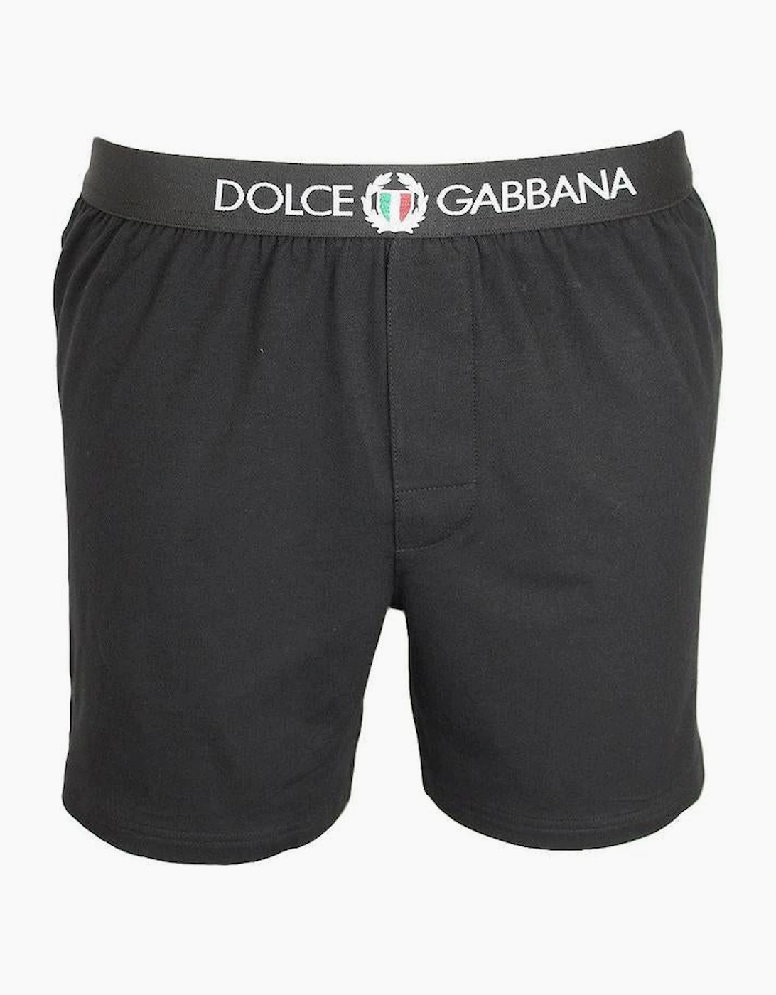 Dolce & Gabbana Men's Black Regular Cotton Stretch Boxer Shorts With Crest, - : 32/33/32 Medium