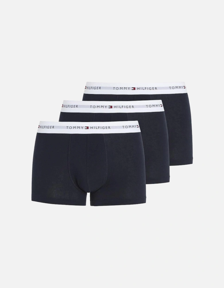 3-Pack Signature Essential Logo Boxer Trunks, Navy