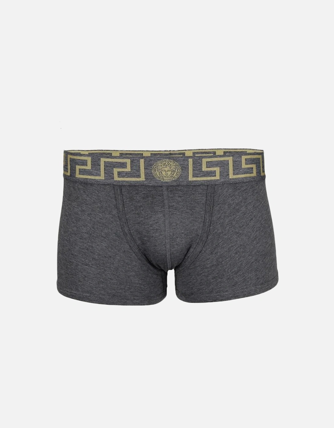 Versace Men's Grey Greca Border Low-Rise Boxer Trunk, - : 32/34/35 Large