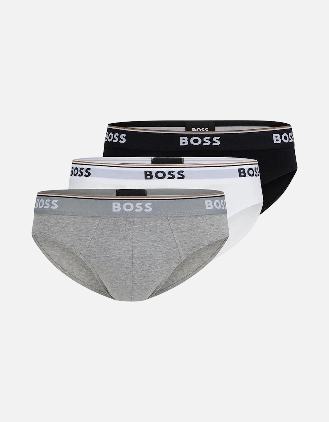 3-Pack Power Logo Briefs, Black/White/Grey, 8 of 7