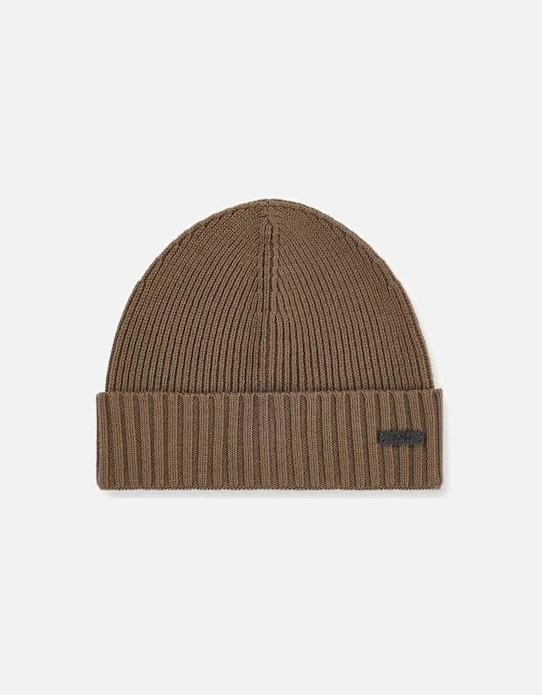 Fati-L Ribbed Virgin Wool Beanie Hat, Medium Beige, 5 of 4