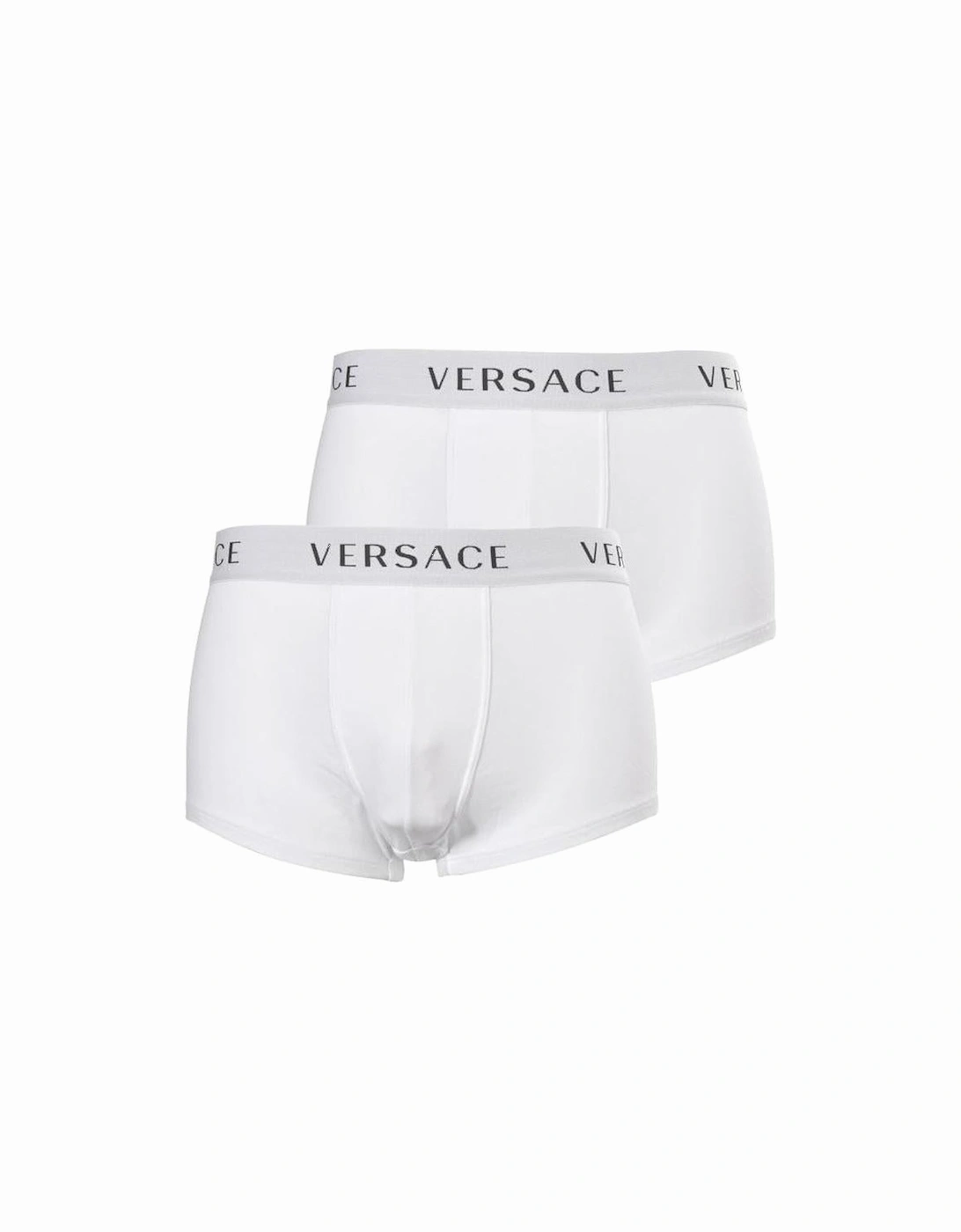 2-Pack Classic Logo Low-Rise Boxer Trunks, White, 5 of 4