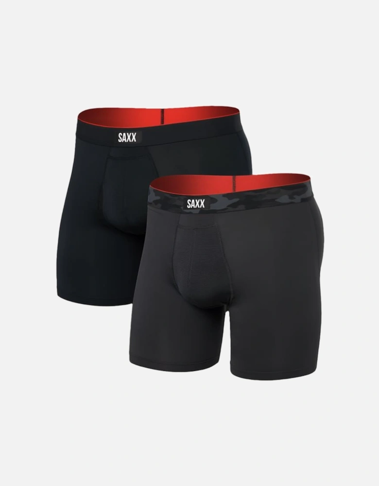 2-Pack Multi-Sport Mesh Boxer Briefs, Remote Camo/Black