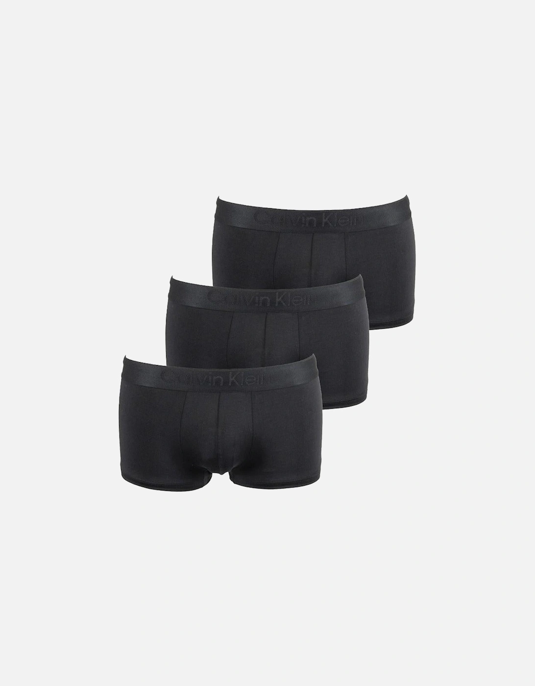 3-Pack CK Black Low-Rise Boxer Trunks, Black, 4 of 3
