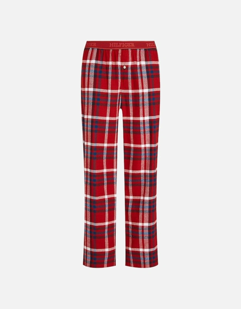 TH Monotype Plaid Pyjama Bottoms, Red