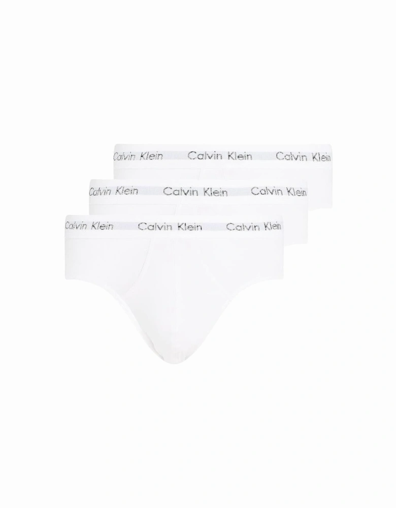 Cotton Stretch 3-Pack Briefs, White