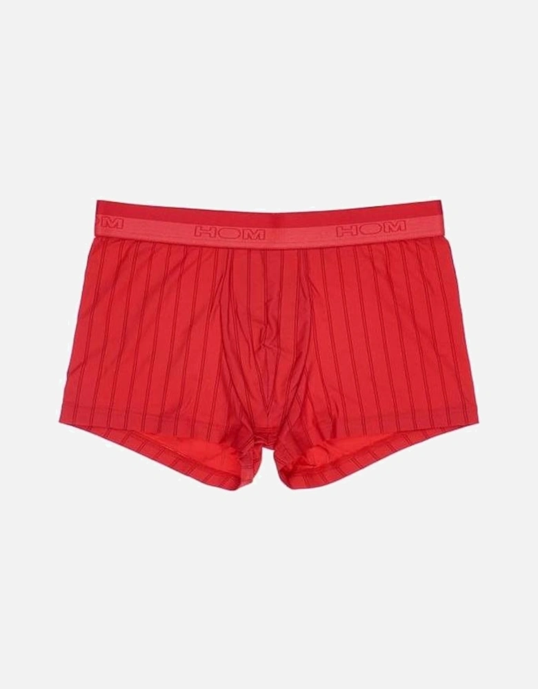 Chic Ribbed Comfort Boxer Trunk, Red