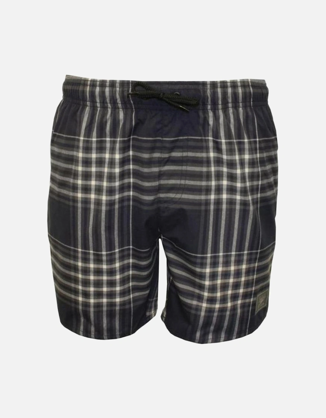 Yarn Dyed Check Leisure 16" Swim Shorts, Charcoal/Navy, 4 of 3