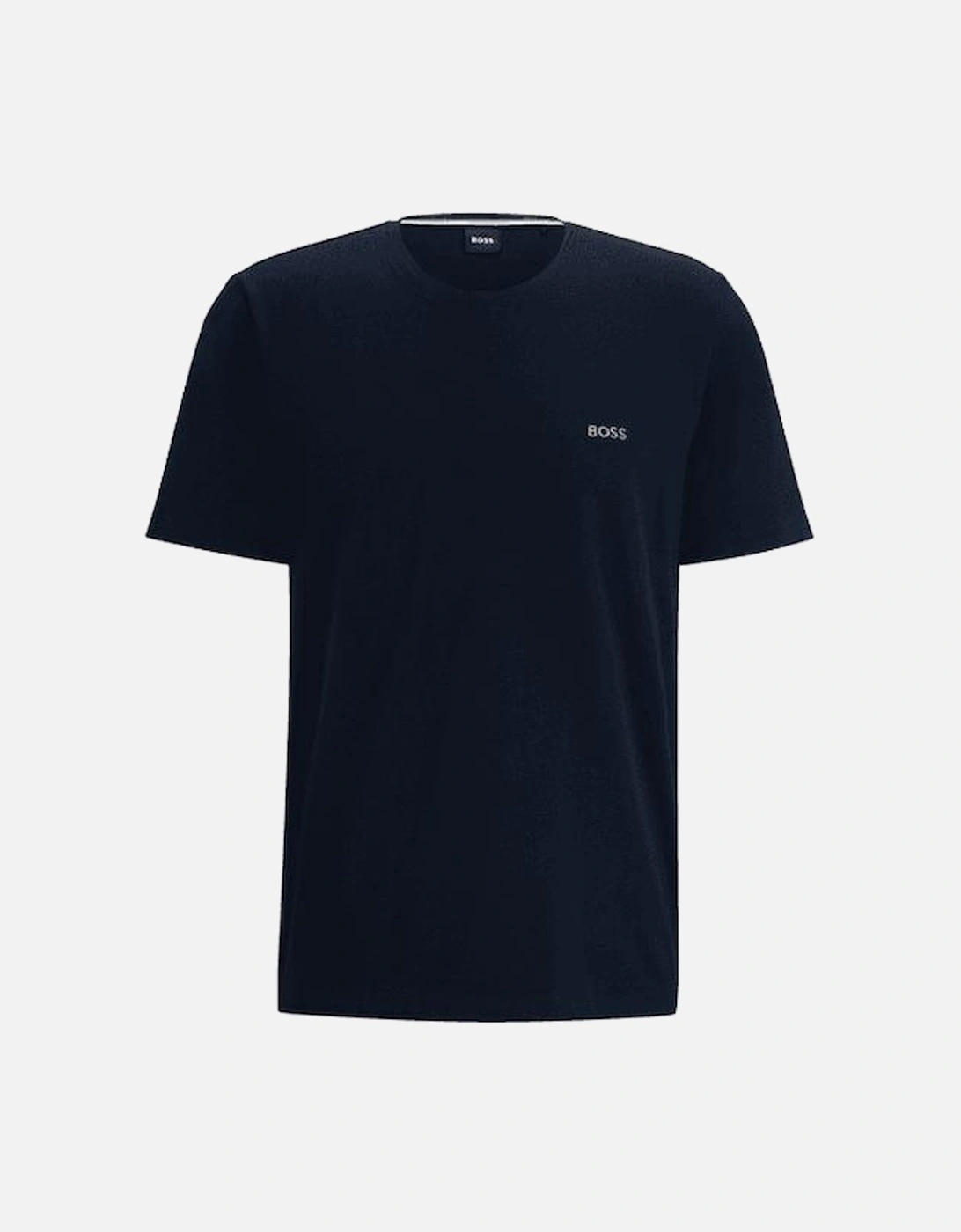 Luxe Jersey Crew-Neck Loungewear T-Shirt, Navy, 6 of 5