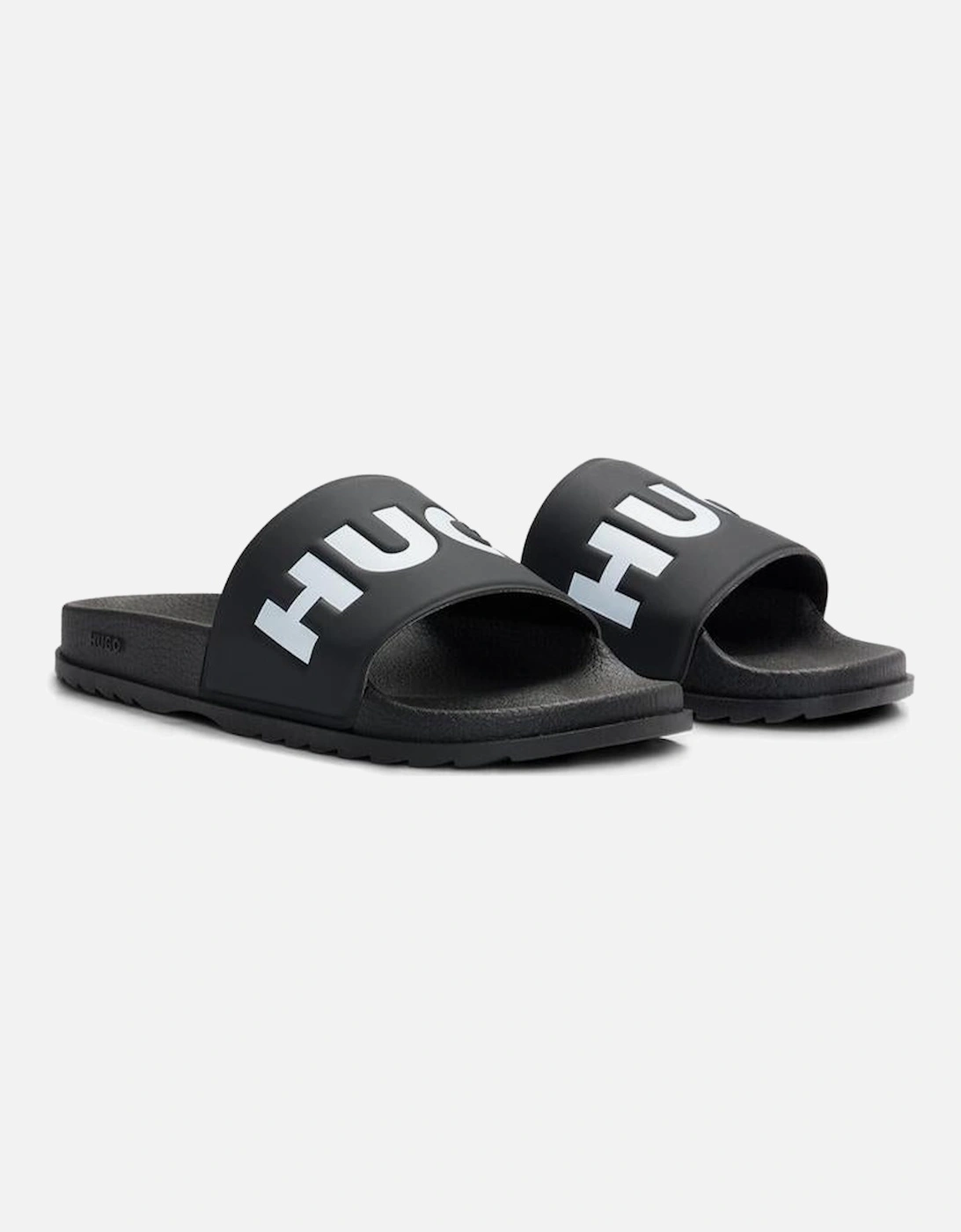 Logo Strap Sliders, Black/White, 10 of 9