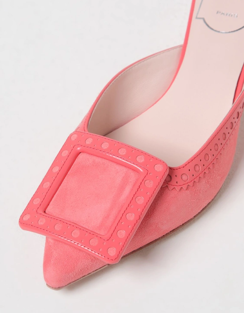 Viv Run Suede Kitten Heel Mules