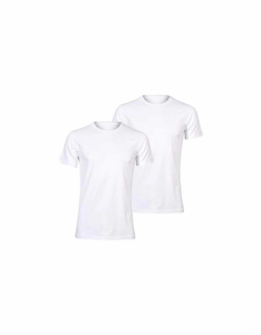 2-Pack Cotton Modal Crew-Neck T-Shirts, White, 5 of 4