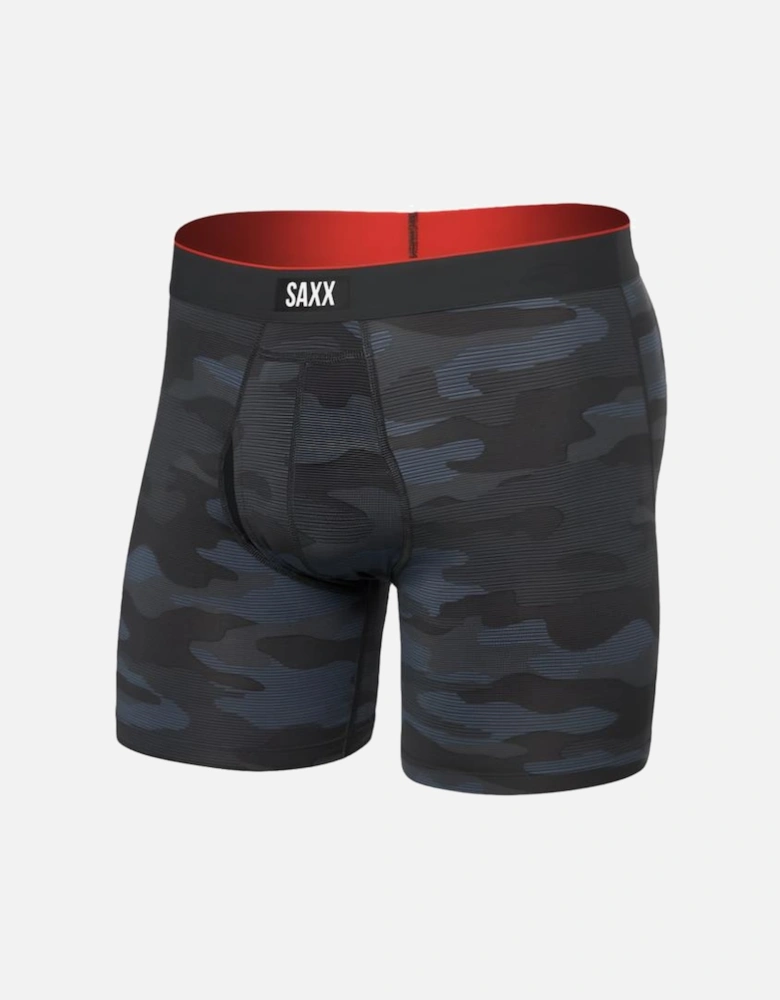 Multi-Sport Mesh Remote Camo Boxer Briefs, Faded Black