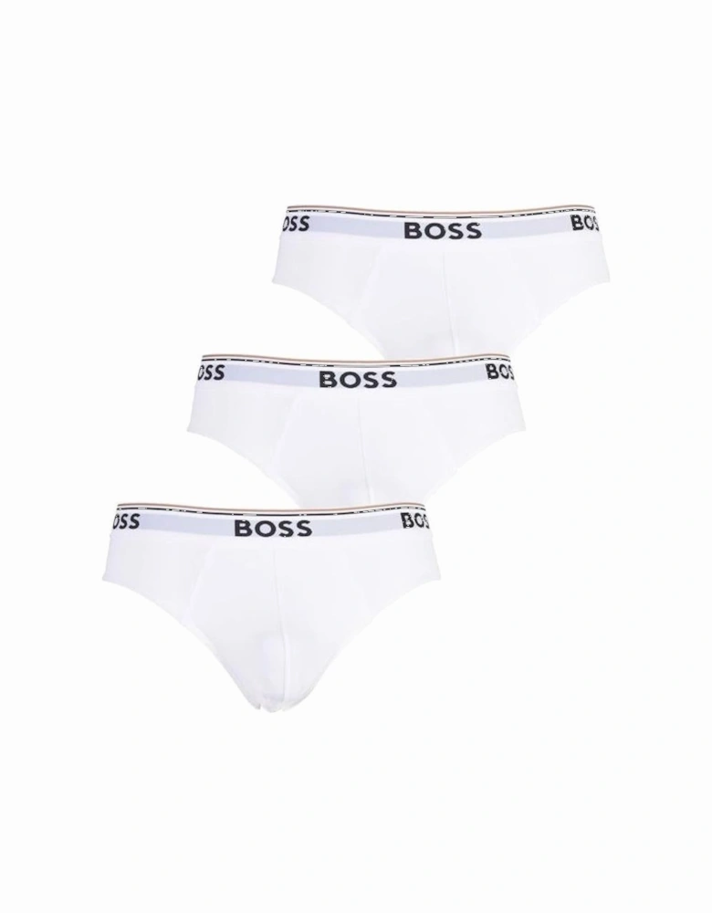 3-Pack Power Logo Briefs, White
