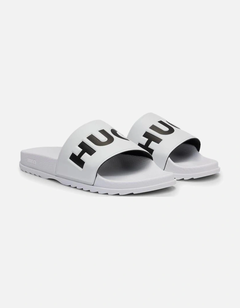 Match Slider Sandals, White