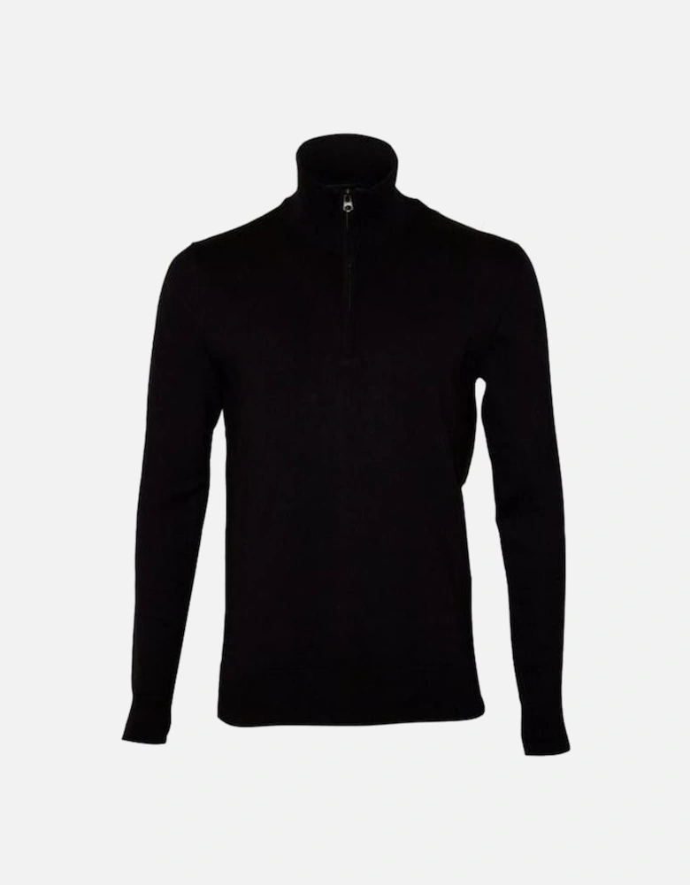 Half-Zip Crew-Neck Jumper, Navy