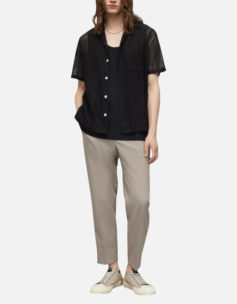 All Saints Mens Shirt Short Sleeve Summer Relaxed Fit Casual Holiday New Cotton