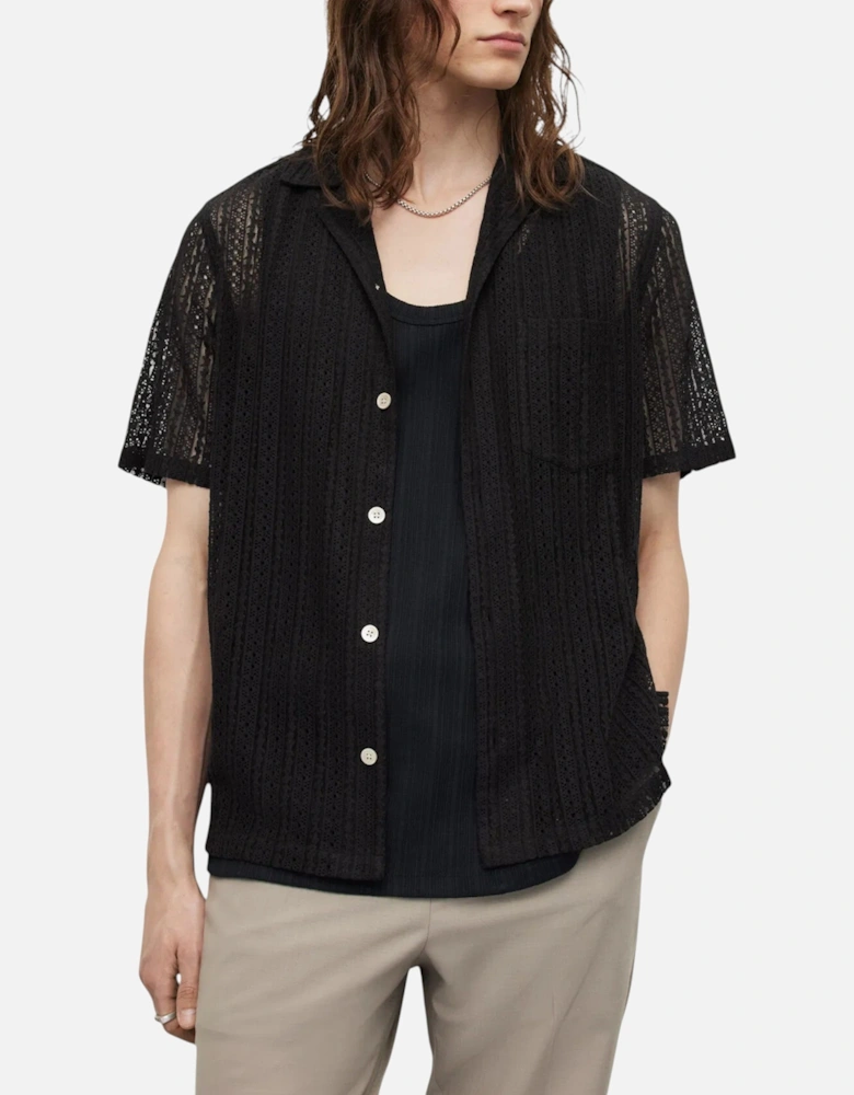 All Saints Mens Shirt Short Sleeve Summer Relaxed Fit Casual Holiday New Cotton