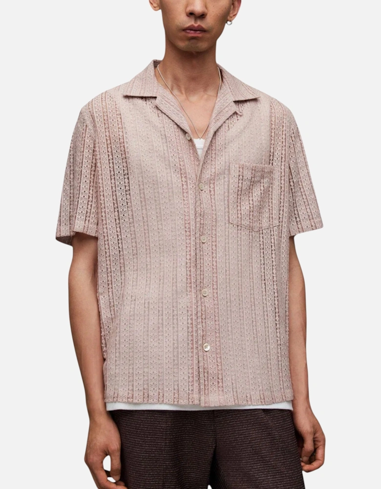 All Saints Mens Shirt Short Sleeve Summer Relaxed Fit Casual Holiday New Cotton