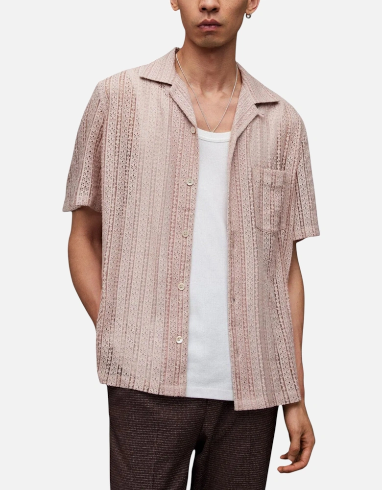 All Saints Mens Shirt Short Sleeve Summer Relaxed Fit Casual Holiday New Cotton