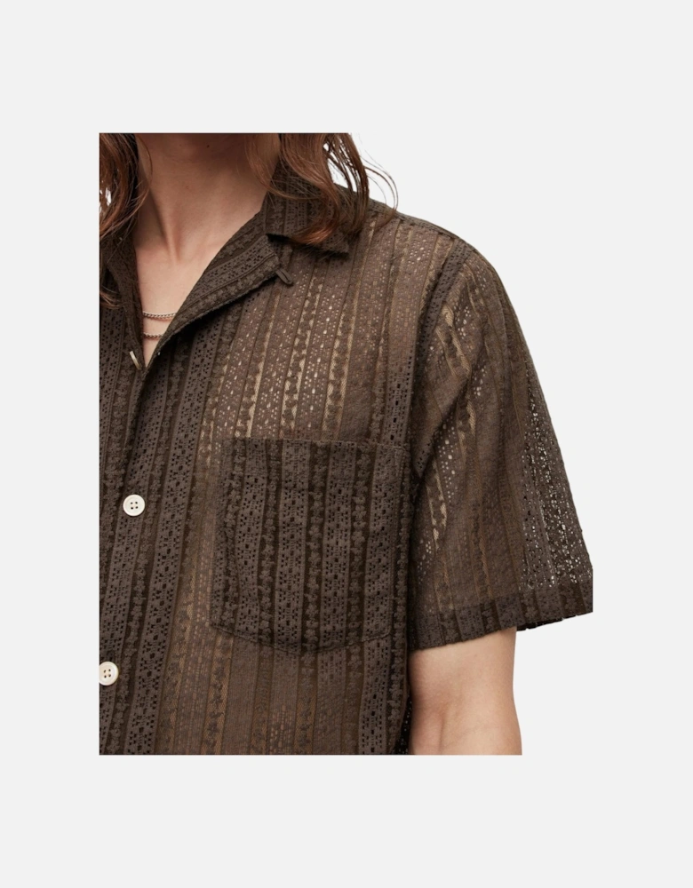 All Saints Mens Shirt Short Sleeve Summer Relaxed Fit Casual Holiday New Cotton