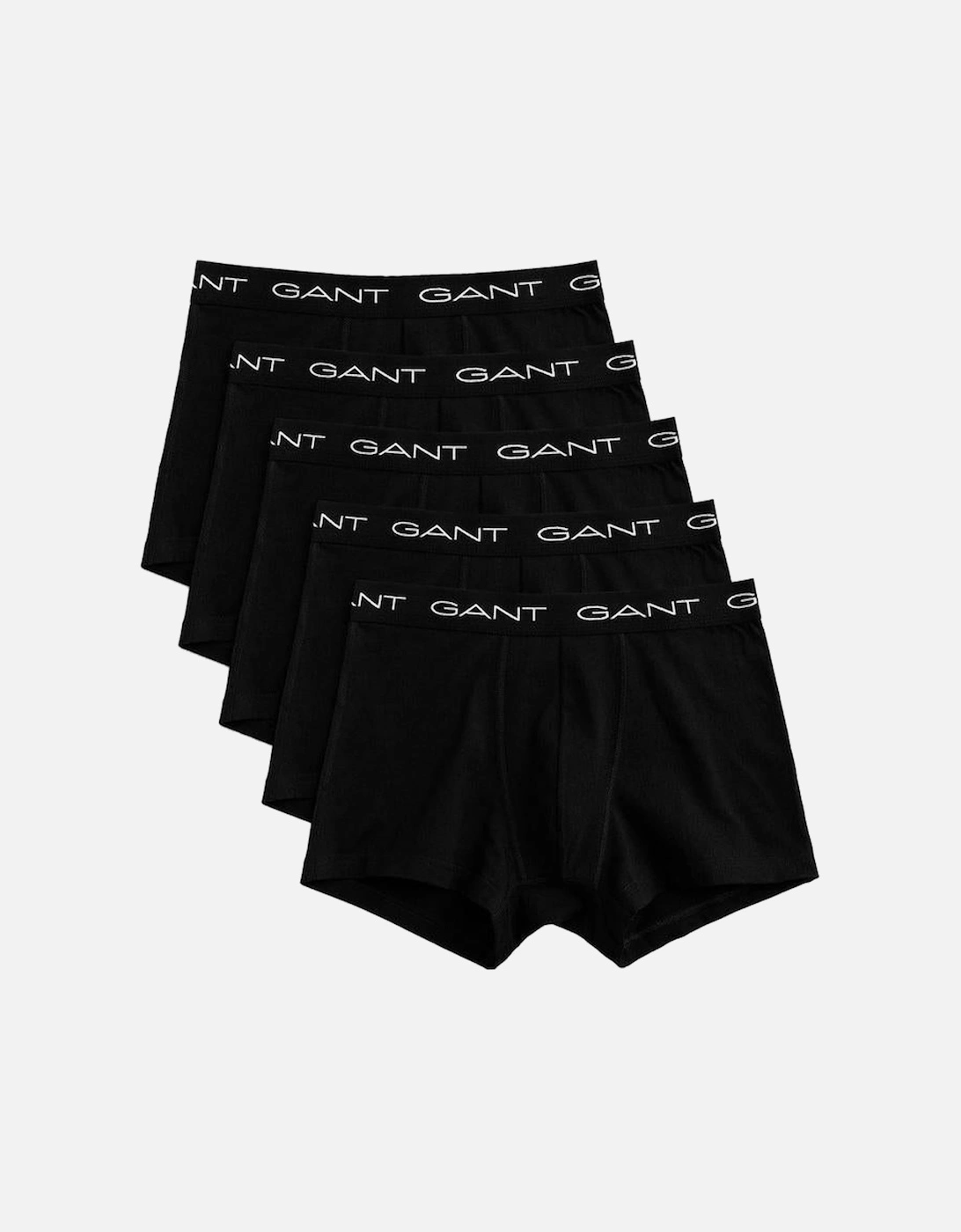 5-Pack Logo Waistband Boxer Trunks, Black, 5 of 4