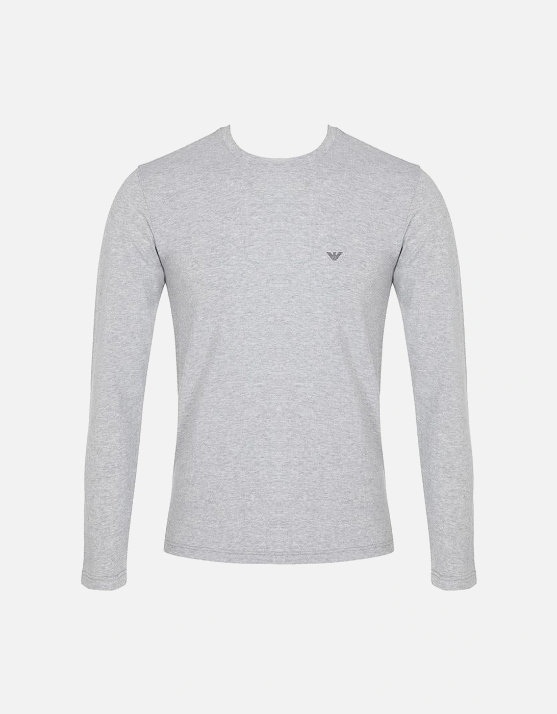 Stretch Cotton Slim-Fit Long-Sleeve T-Shirt, Grey Melange, 2 of 1