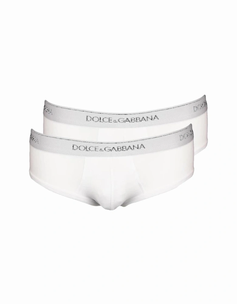 2-Pack Stretch Cotton Brando Briefs, Optical White