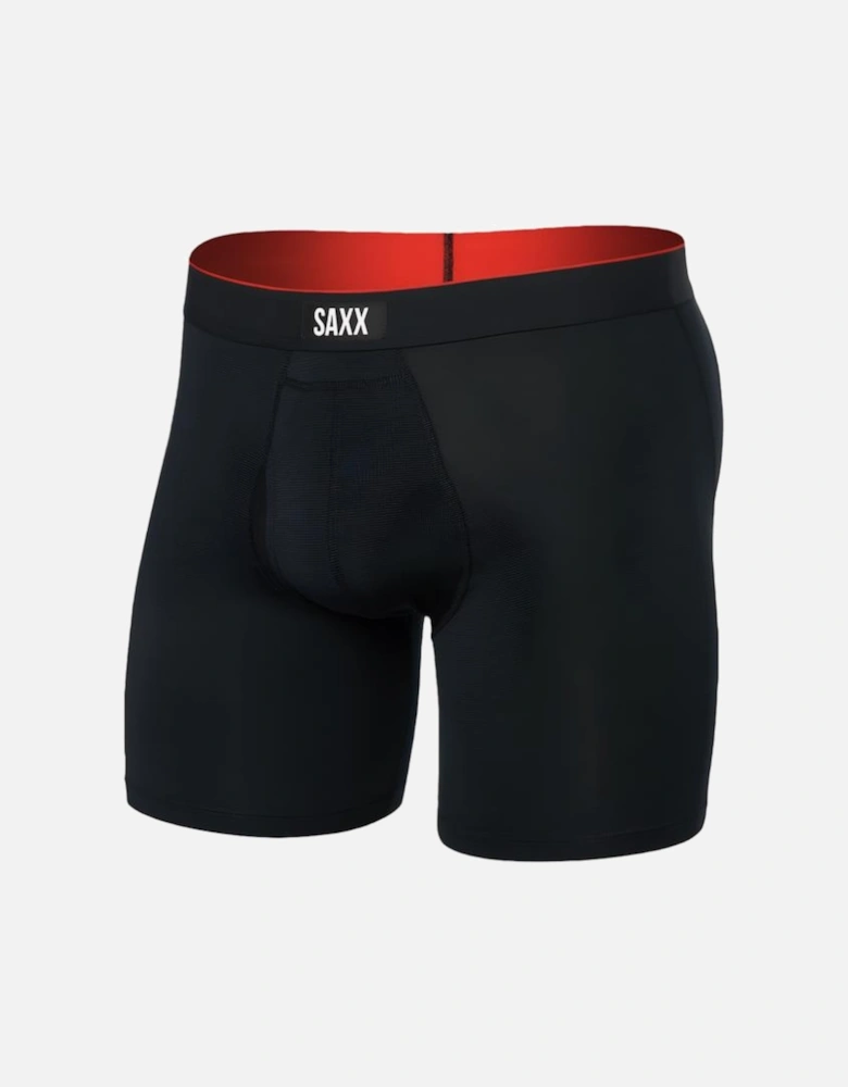 Multi-Sport Mesh Boxer Briefs, Black