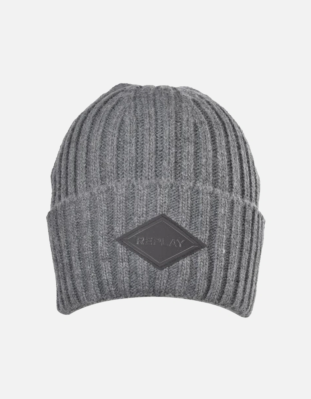 Ribbed Knit Beanie Hat, Grey Melange, 7 of 6