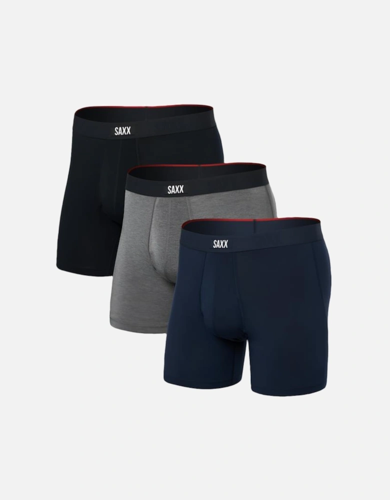 3-Pack Vibe Xtra Super Soft Boxer Briefs, Black/Grey/Navy