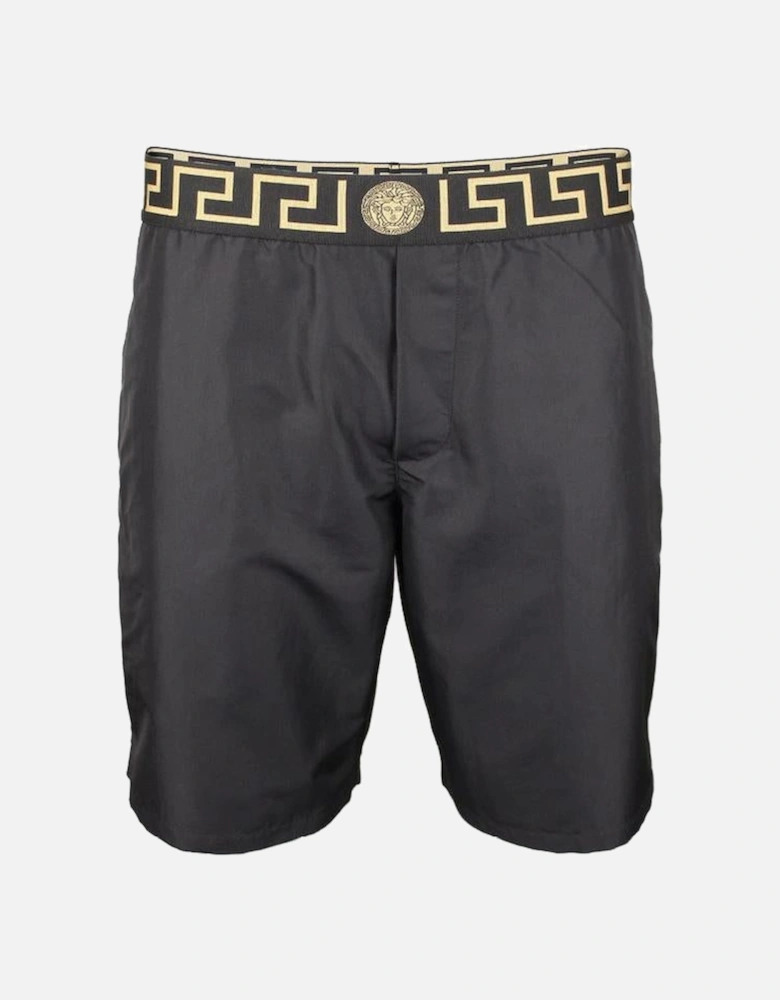 Greca Border Boardshorts, Black