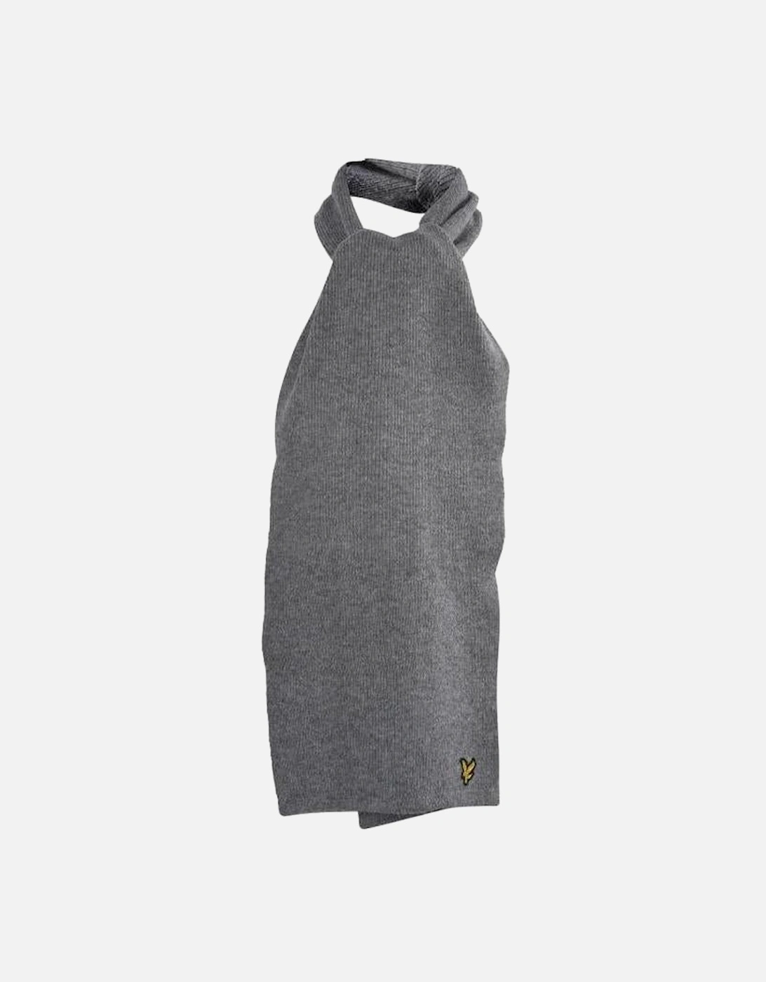 Lambswool Racked Rib Scarf, Grey, 5 of 4