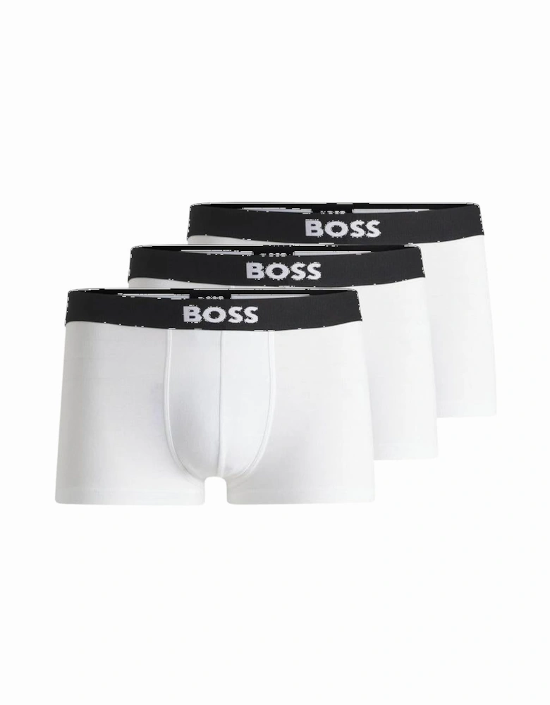 BOSS 3-Pack BOSS ONE Boxer Trunks, White