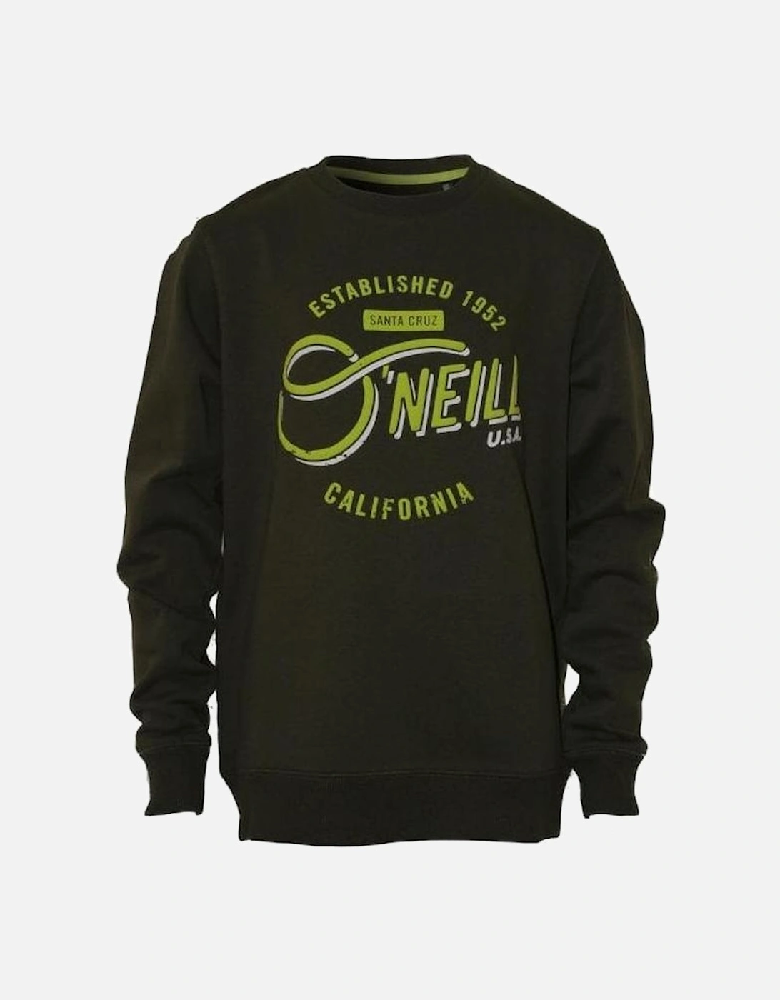 LB Cali Crew-Neck Boys Sweatshirt, Forest Night, 6 of 5