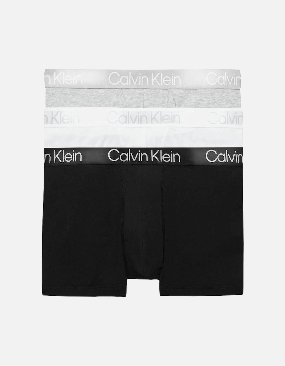 3-Pack Modern Structure Boxer Trunks, Black/White/Grey, 11 of 10