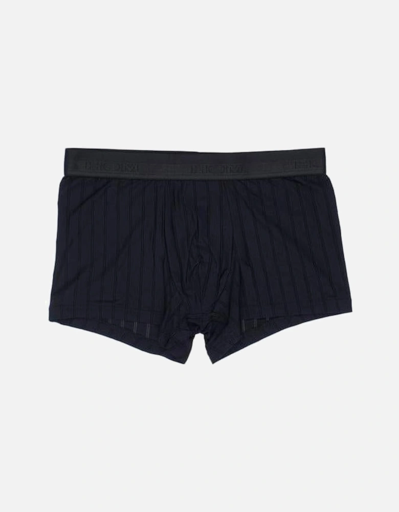 Chic Ribbed Comfort Boxer Trunk, Black