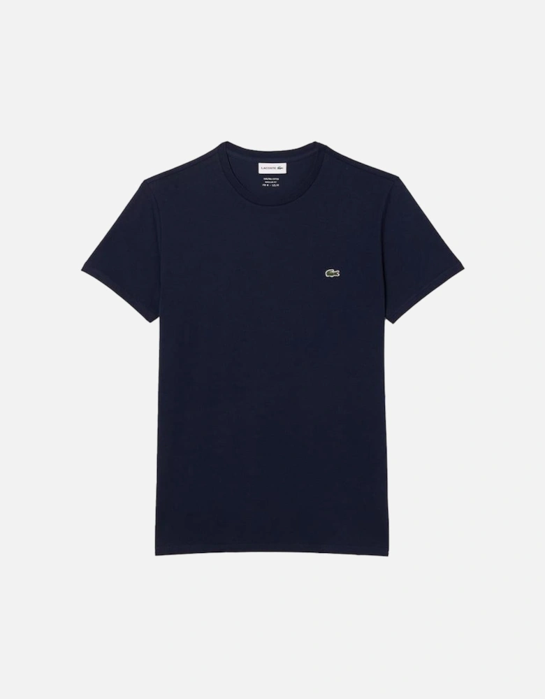 Monochrome Cotton Pima Jersey Crew-NeckT-Shirt, Navy Blue