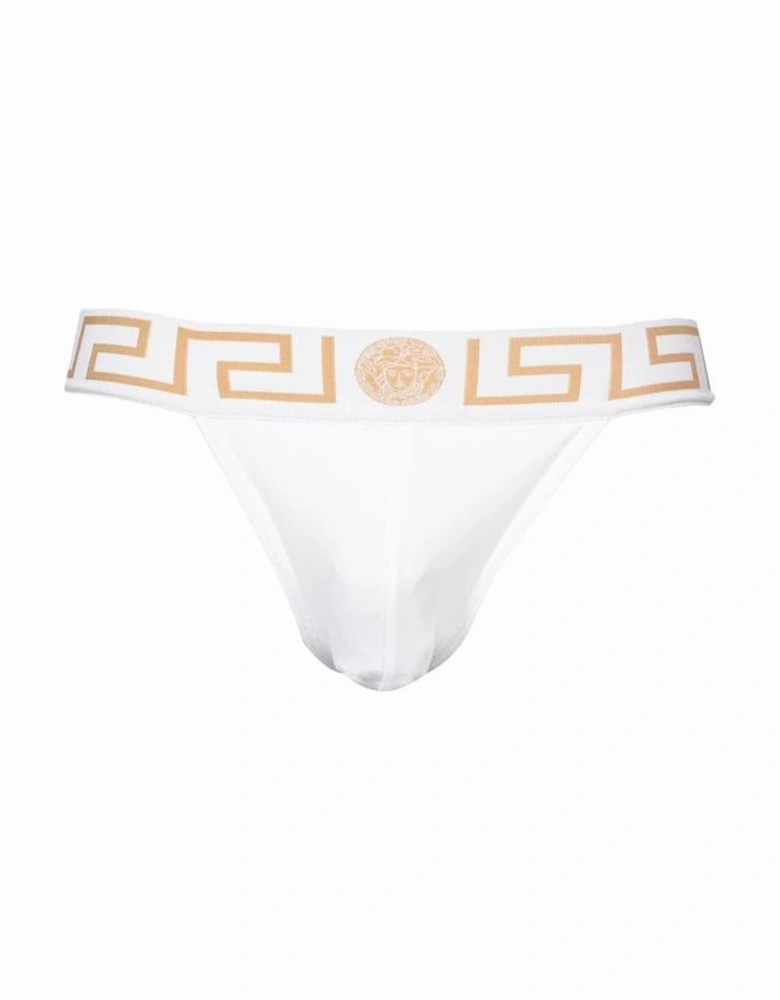 Greca Border Jockstrap, White