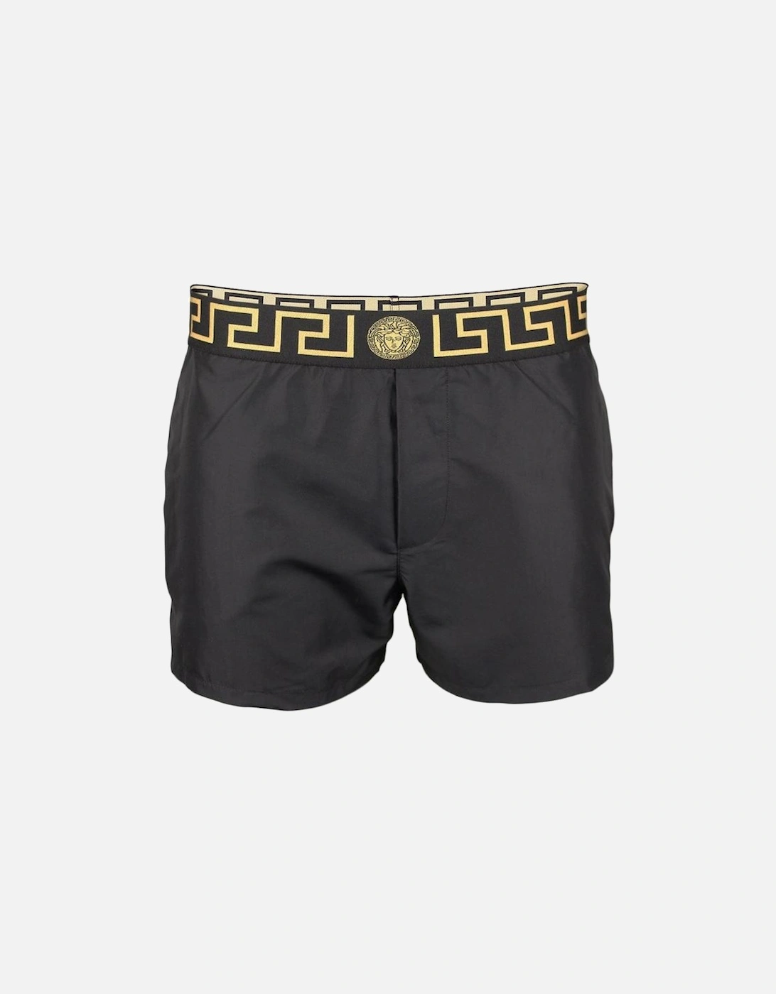 Greca Border Swim Shorts, Black, 4 of 3
