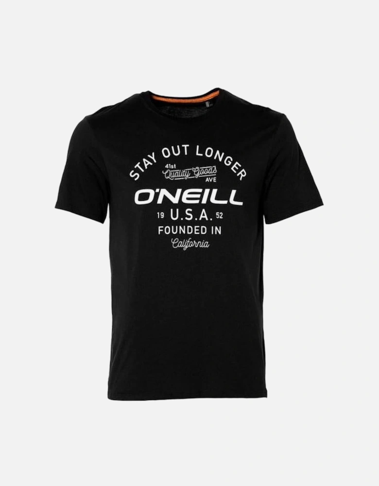 LM Stay Out Longer Crew-Neck T-Shirt, Black Out