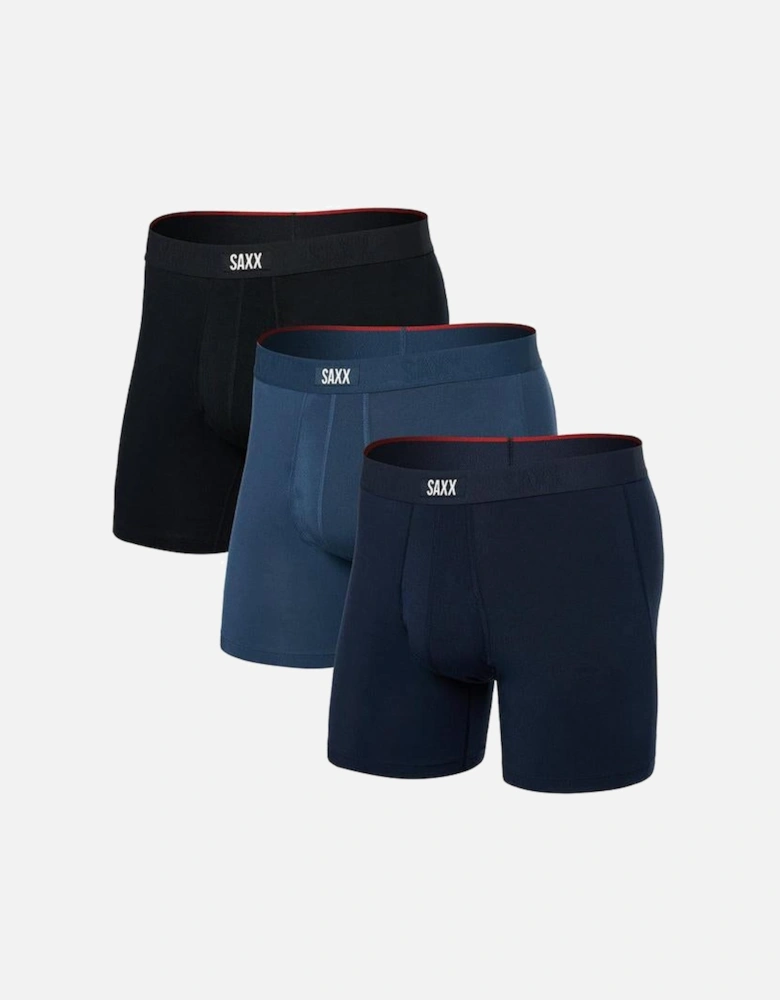 3-Pack Vibe Xtra Super Soft Boxer Briefs, Denim/Navy/Black