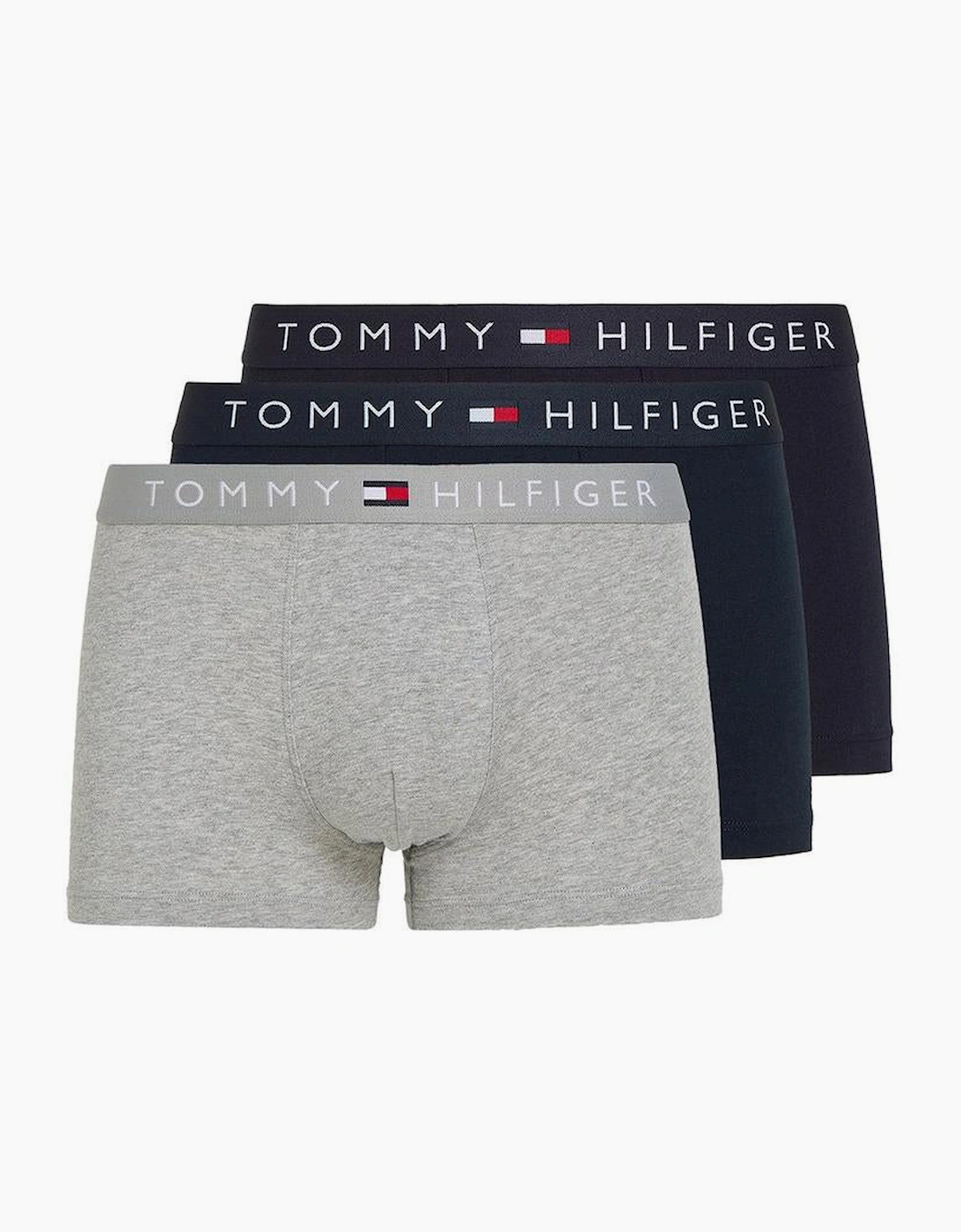 Tommy Hilfiger Men's Grey Original Boxer Trunks, Desert Sky/ Heather - : 32/34/35 Large