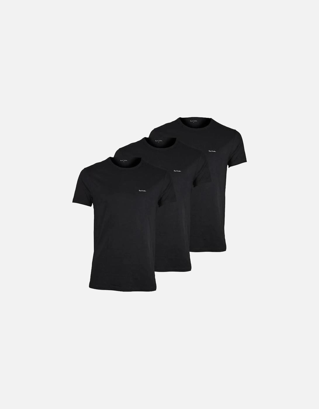 3-Pack Crew-Neck T-Shirts, Black, 5 of 4