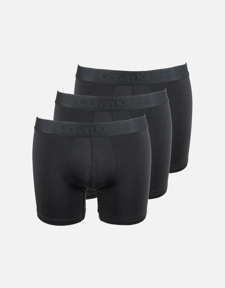 3-Pack CK Black Boxer Briefs, Black
