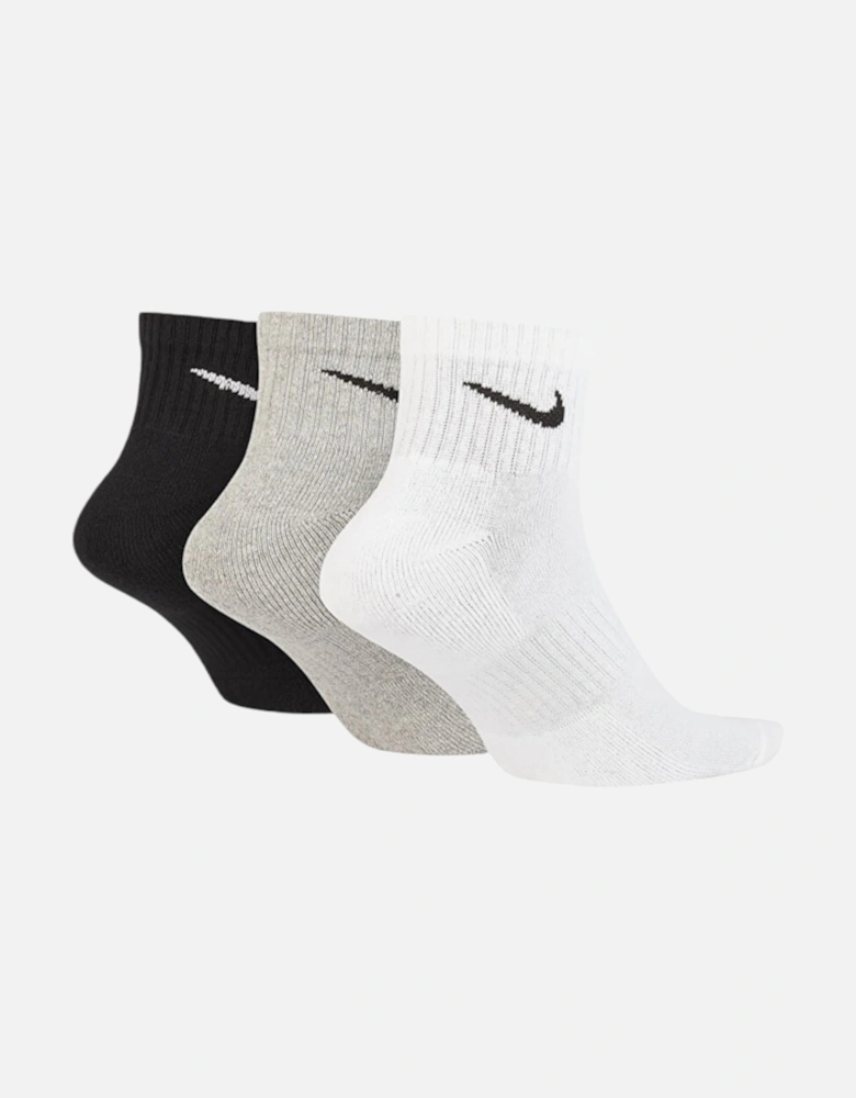 SX7667 Mens Ankle Socks Everyday Cushioned 3X Pack Low Cut Training Socks