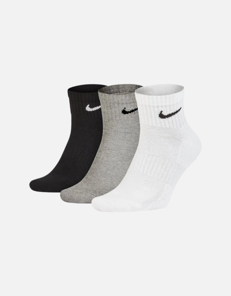 SX7667 Mens Ankle Socks Everyday Cushioned 3X Pack Low Cut Training Socks